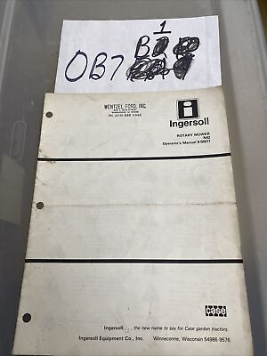 #ad Ingersoll Parts Catalog N42 Rotary Mower Manual Case $14.89