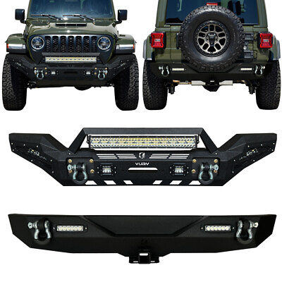 #ad Vijay Front and Rear Bumper Full width Fits 2018 2024 Jeep Wrangler JL JLU $689.99