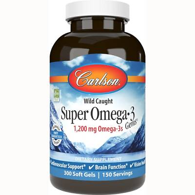 #ad Carlson Wild Caught Super Omega 3 Gems 1200 mg 300 Sgels $72.29
