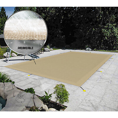 #ad Inground Swimming Pool Cover Rectangle Winter Pool Cover Safety Heavy Duty Sand $254.31