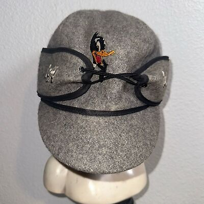 #ad Crown Cap Wool Blend Railroad Cap custom Embroidery Daffy Duck Adult Size $65.00