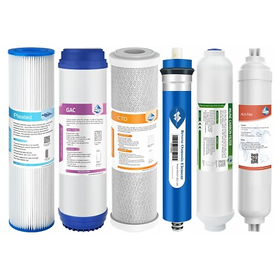 #ad 3 4 5 6 Stage 36 50 75 100 150 GPD Reverse Osmosis Water Filter Replacement Set $25.99