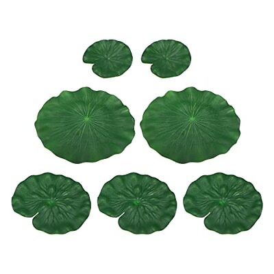 #ad 7pcs Artificial Floating Lotus Leaves Artificial Lotus Leaves for Garden Pond... $19.26
