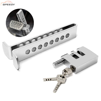 #ad Universal Auto Car Brake Clutch Pedal Lock Alloy Steel Security Anti Theft Lock $21.99