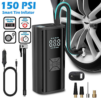 #ad Air Moto Air Pump Tire Inflator Portable Air Compressor Air Pump for Car Bike EP $20.89