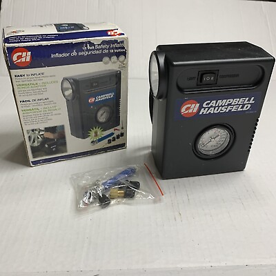 #ad Campbell Hausfeld 12 Volt Safety Inflator w Light $26.99