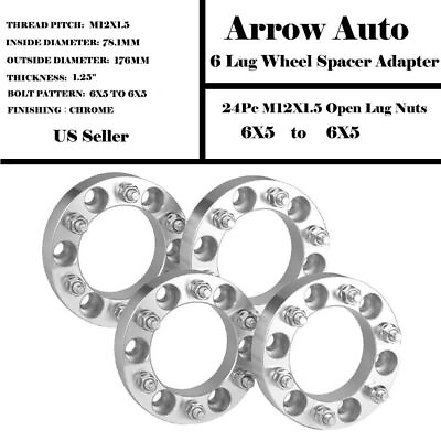 #ad 4 Wheel Adapters 6x5 To 6x5 6x127 To 6X127 Trailblazer Envoy SSR 1.25 Inch $74.12