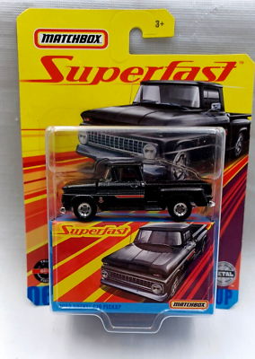 #ad Matchbox Superfast 1963 Chevy C10 Pickup Black Die Cast $12.99