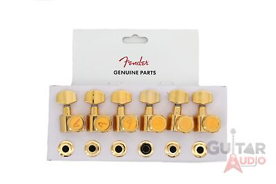 #ad Genuine Fender Locking Guitar F Tuning Pegs Tuners Machines GOLD $87.62