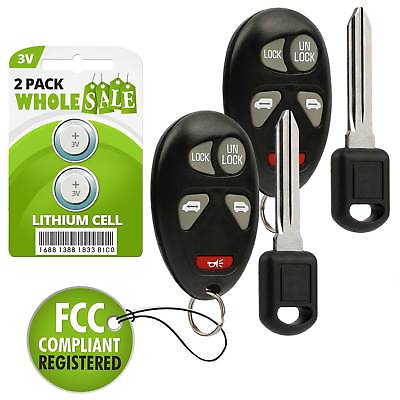 #ad 2 Replacement For 2001 2002 2003 2004 2005 Chevrolet Venture Key Fob Remote $15.95