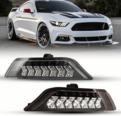 #ad for 2015 2017 Ford Mustang Fog Lights LED DRL Sequential Signals Left amp; Right $124.99