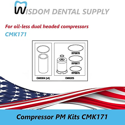 #ad Compressor PM Kits Apollo Midmark Dual Headed compressors CMK171 $172.98