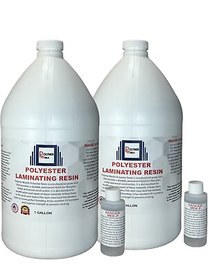 #ad Polymer World Polyester Resin 2 Gallons For Boats RV#x27;s Canoes Fiberglass Autos $79.99