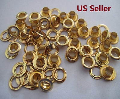 #ad Brass Plating Gold Eyelets with Washers Clothing Grommets Scrapbook 10mm 400PCs $9.30