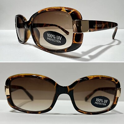 #ad Liz Claiborne Women’s Sunglasses Gold Tortoise Frame amp; Brown Gradient Lenses $15.00