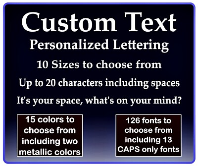 #ad Custom Text Vinyl Decal Personalized Lettering Window Yeti Cup Sticker 10 Sizes $15.98