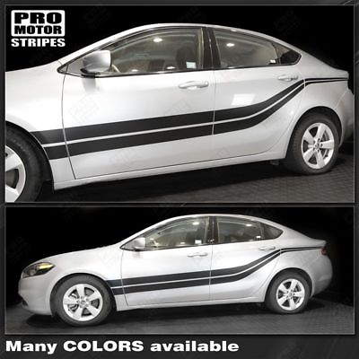 #ad Dodge Dart 2013 2018 Side Double Stripes Accent Decals Choose Color $68.60