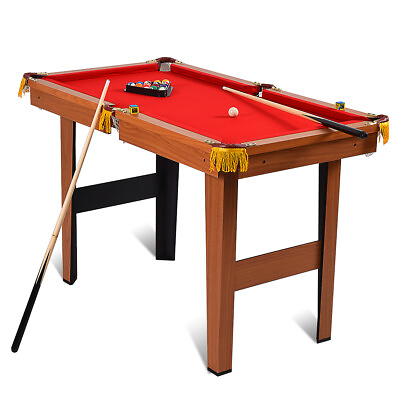 #ad 48quot; Mini Table Top Pool Table Game Billiard Set Cues Balls Gift Indoor Sports $119.98
