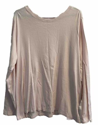 #ad J Jill Top Pink Tee Womens Plus Size 2X Pima Cotton Long Sleeve T Shirt Pullover $12.00