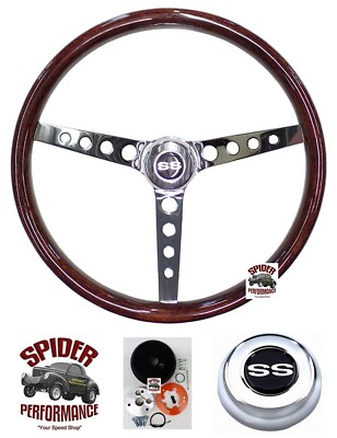 #ad 1969 1989 Impala Caprice Biscayne Bel Air steering wheel SS 15quot; CLASSIC WOOD $269.95