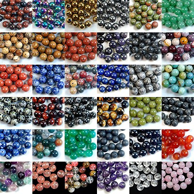 #ad Wholesale Lot Natural Gemstone Round Spacer Loose Beads 4mm 6mm 8mm 10mm 12mm $8.99
