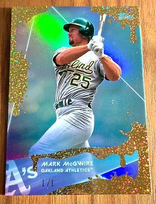 #ad 1 OF 1 Topps x Steve Aoki 2020 MARK McGWIRE Card GOLD FUNFETTI Refractor ONLY 1 $459.95