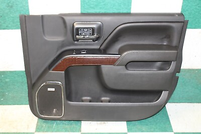 #ad 14 18 GM Truck Black Right Front Interior Door Panel Passenger Armrest Wood OEM $155.99