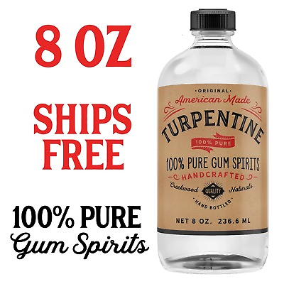 #ad Gum Spirits of Turpentine 8 OUNCE BOTTLE US Quality 100% PURE amp; Natural $27.44