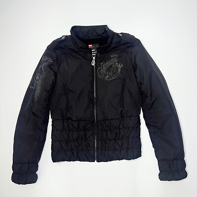 #ad y2k Diesel black bomber jacket 2000s vintage $90.00