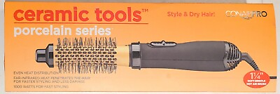 #ad Conair Pro Hot Air Round Hair Brush 1.25 Inch Ceramic Tools New $39.99