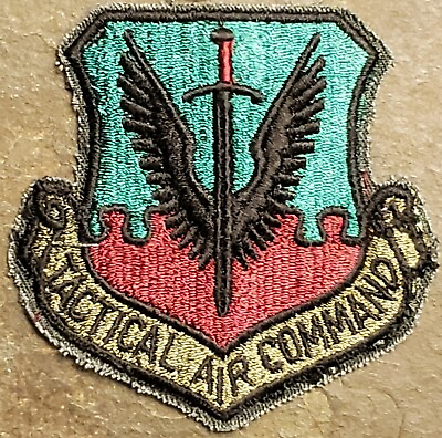 #ad USAF Air Force Tactical Air Command TAC Insignia Badge Patch Subdued Obsolete $4.99
