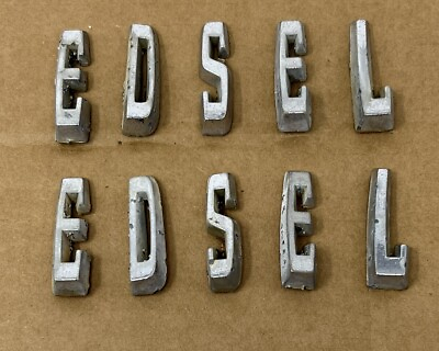 #ad Set of 2 1958 Ford Edsel Fender Door Emblems Badge Letters OEM $199.99