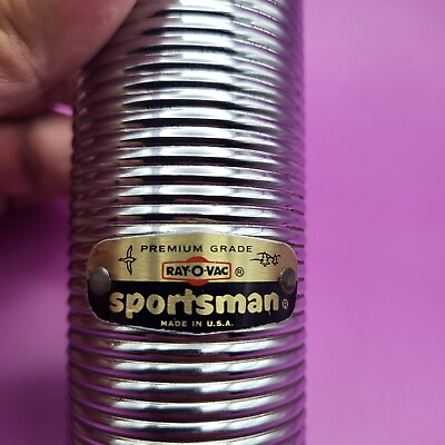 #ad Ray O Vac Sportsman Premium Grade Metal Flashlight Works Chrome Tested Vintage $25.00