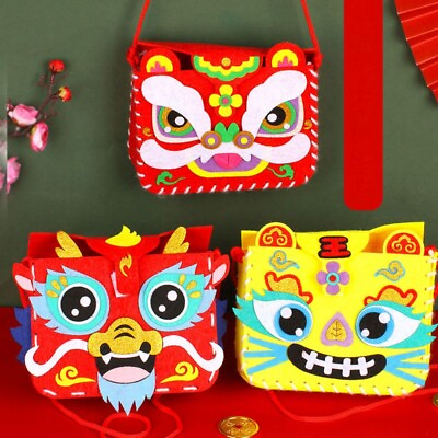#ad #ad Portable Dragon Bag Non woven Fabric Coin Purse New Handbag New Year AU $6.69