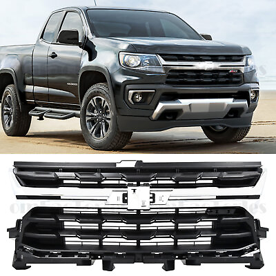 #ad Fits Chevrolet Colorado 2021 2022 Front Upper Grille With Chrome Trim $475.00