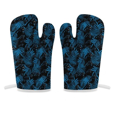 #ad Carolina Panthers Thermal Gloves Oven Gloves 2 Piece Set of Insulated Gloves $12.98