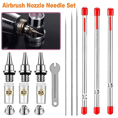 0.2 0.3 0.5mm Airbrush Nozzle Needle Replacement Parts for Airbrushes Spray Gun $11.98