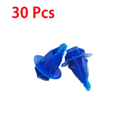 #ad Set Of 30 Nylon Blue fender bumper fastener car clips #90904 67036 for Toyota $6.70