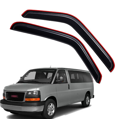 #ad For 1996 2024 Chevy Express 2500 3500 In Channel Rain Guard Window Vent Visor $37.97