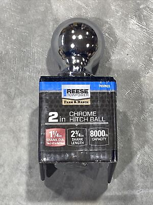 #ad REESE Towpower 7033933 Chrome Hitch Ball 2quot; x 1 1 4quot; x 2 3 4quot; 8000 Lb New $25.00