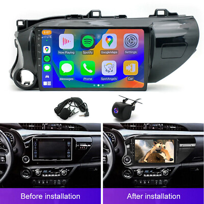 #ad 10.1quot; Android 13 Car Stereo Radio CarPlay GPS BT FM For TOYOTA Hilux 2016 2018 $149.98