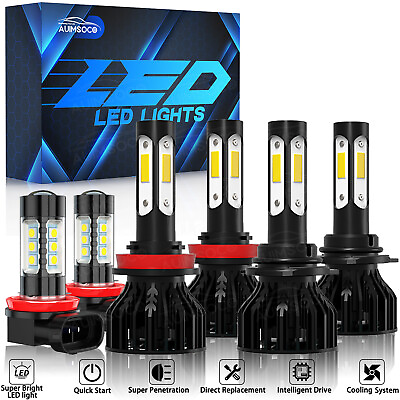 #ad 6x Car Led Lights For Toyota Camry 2007 2014 LED Headlight Fog Light Bulbs Kit $62.99