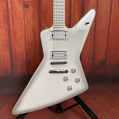 #ad White Body Brendon SmalL Explorer Electric Guitar Maple Fretboard Mahogany Body $262.11