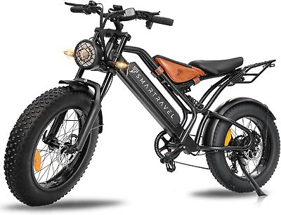 #ad SMARTRAVEL ELECTRIC BIKE for Adult 1200W 48V 17.5Ah 28MPH Shimano 7 Speed Grey $949.99