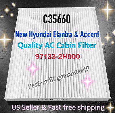 #ad #ad HYUNDAI 07 16 Elantra amp; 11 Accent C35660 AC CABIN FILTER Free Fast Shipping @ @ $9.00