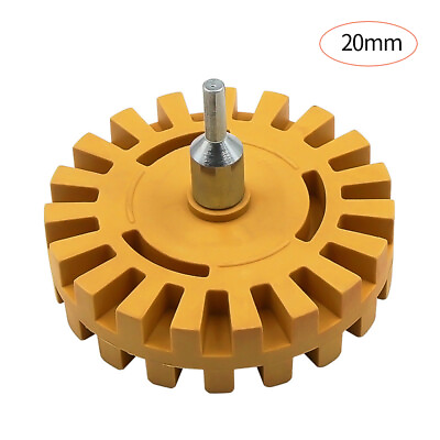 #ad 4 inch Decal Removal Eraser Rubber Wheel w Drill Arbor C6S8 $12.55