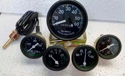 #ad Jeep Gauges Kit Willys and more mechanical speedo temp oil amp fuel $43.99