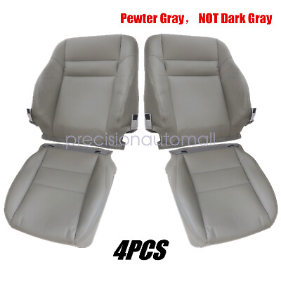 #ad Front Driver amp; Passenger Leather Seat Cover Gray For 2003 2007 Honda Accord 4DR $94.69