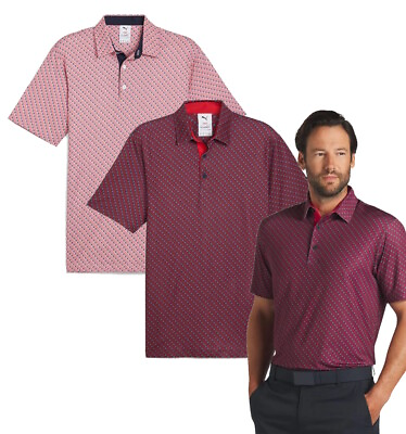 #ad Puma Mens Volition Multi Flag Golf Polo Shirt 623984 New 2024 $64.93