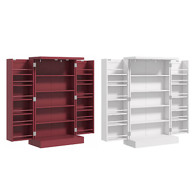 #ad 41quot; Kitchen Pantry Storage Cabinet Freestanding Kitchen Cabinet with Two Doors $119.99